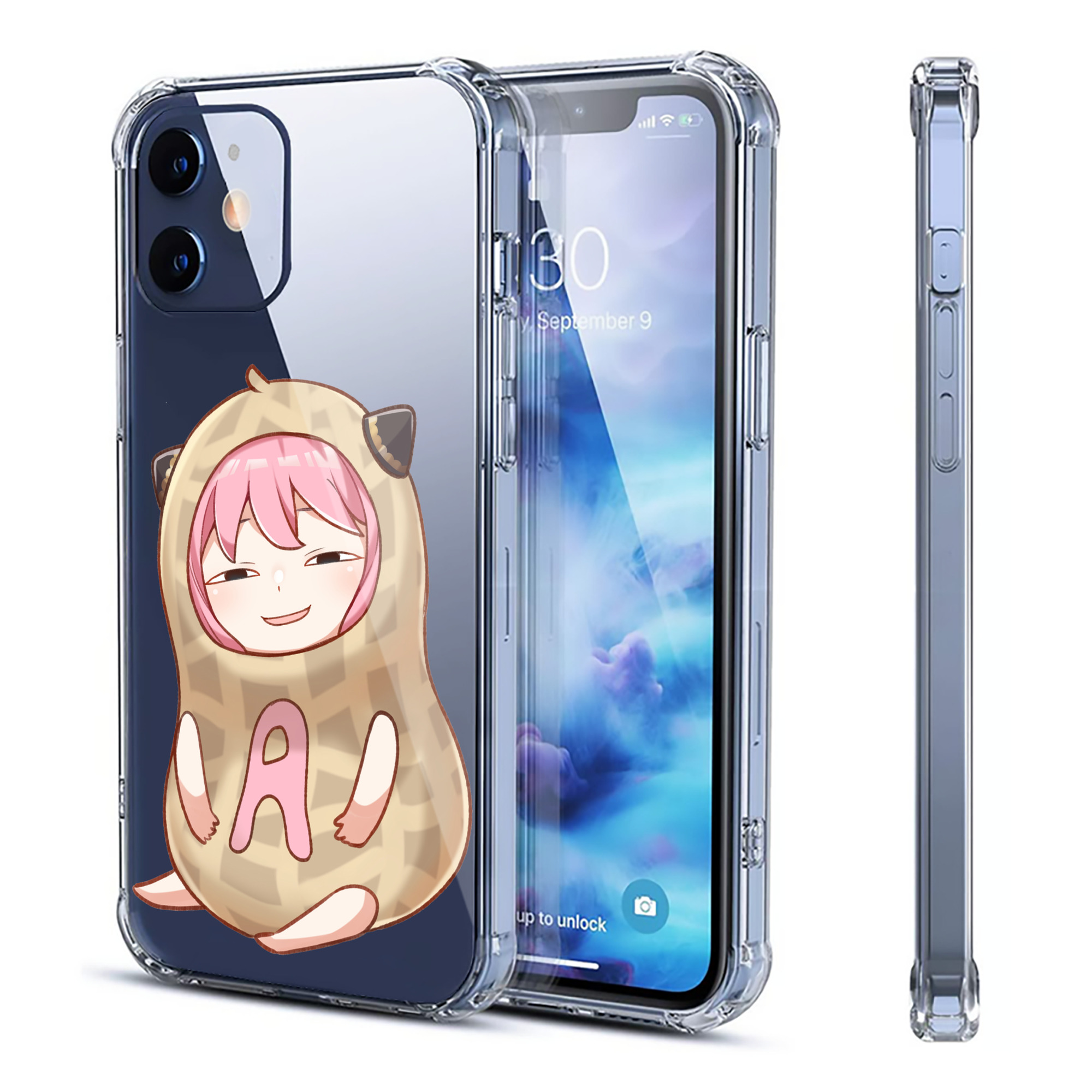 （画像用） SPY×FAMILY间谍家家酒 【iPhone 12シリーズ対応】透明スマホケース（クリアソフトケース）